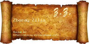 Zboray Zilia névjegykártya